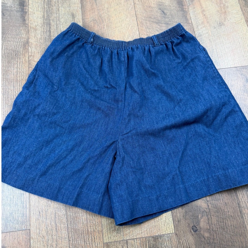 Vintage Prestige of Boston Navy Blue Elastic Waist Shorts Size‎ 8